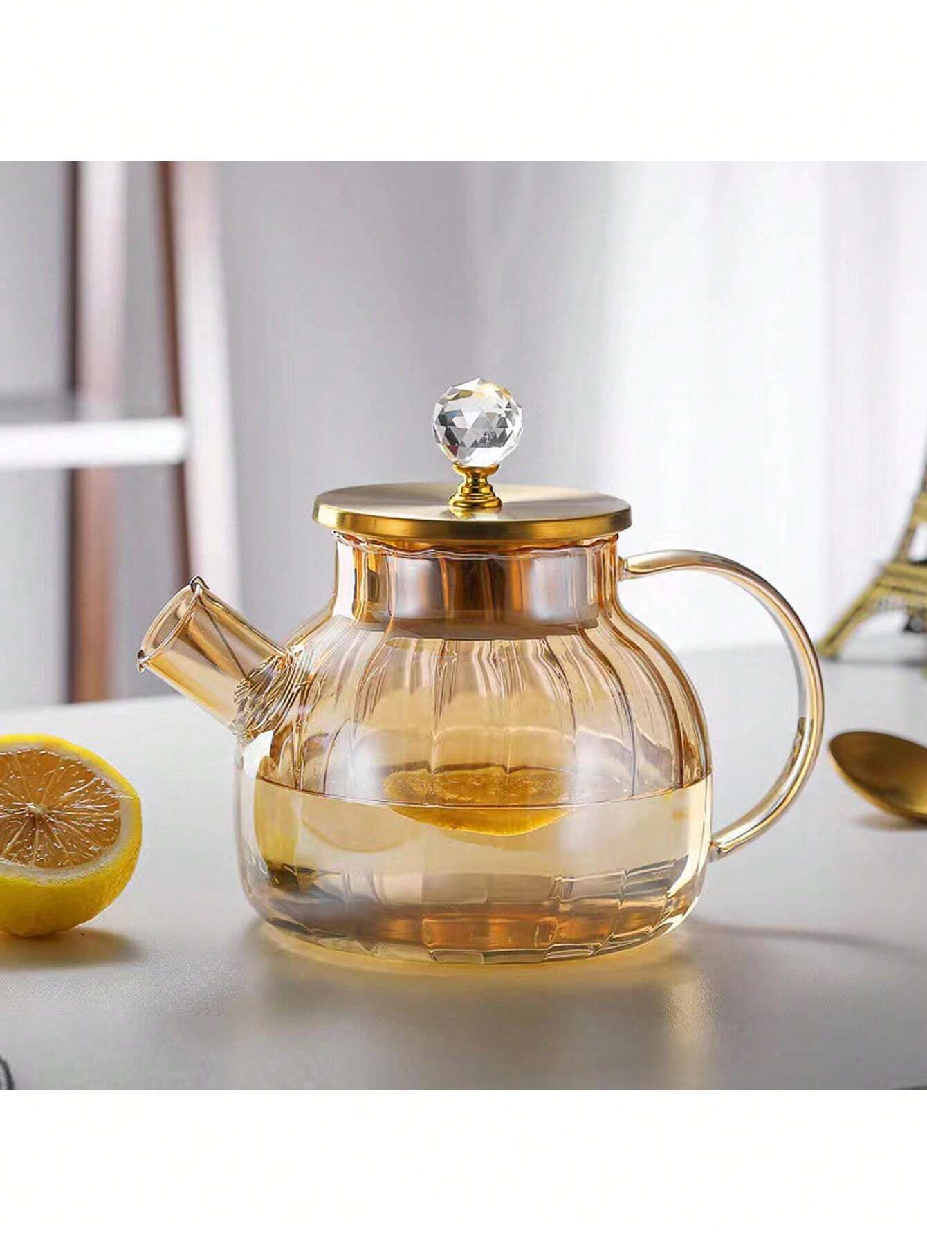 BOROSILICATE GLASS COOKING TEA POT