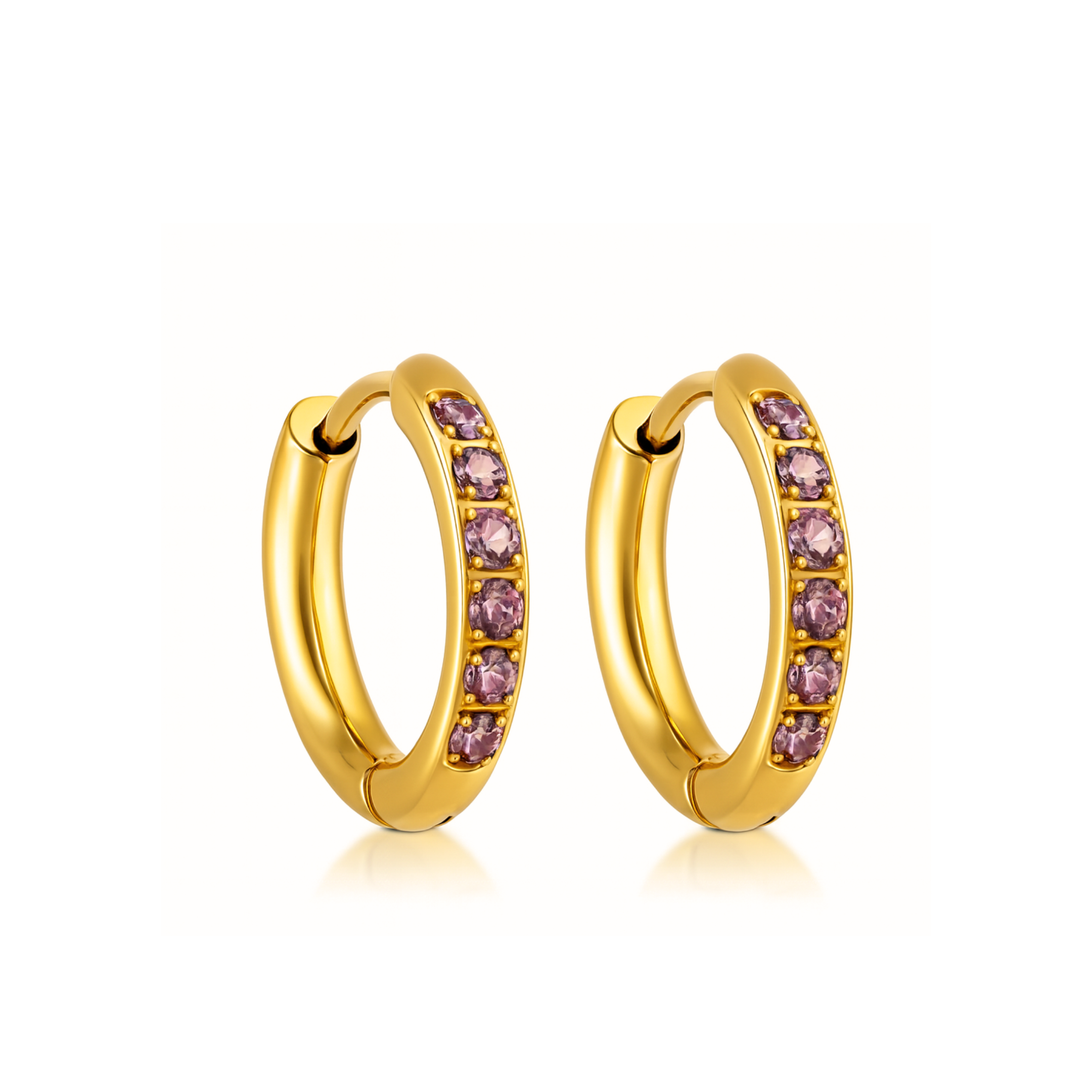 Daisy charm hoops - Silver