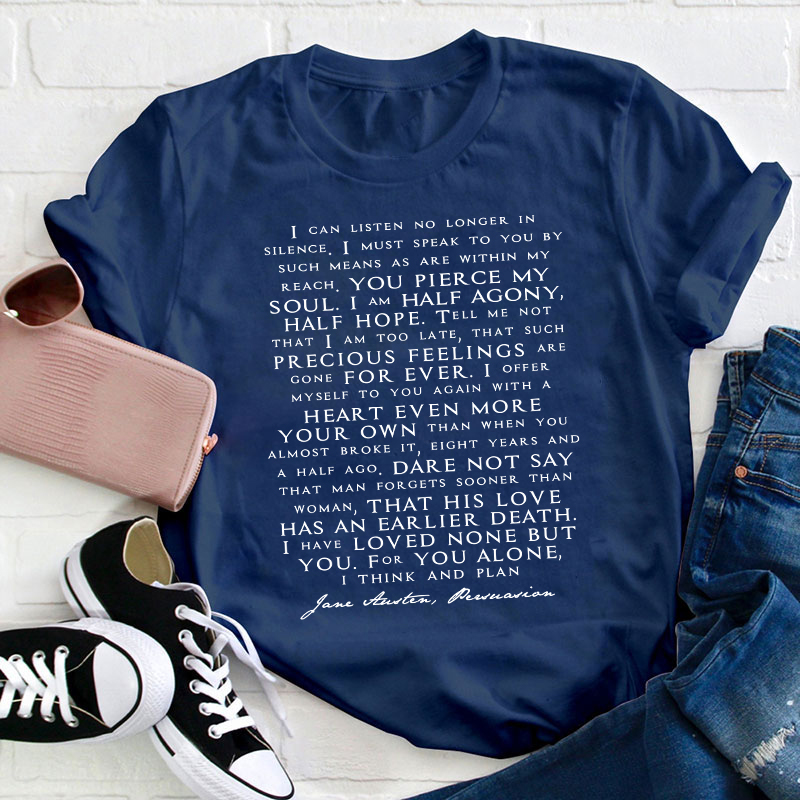 Love Letter Jane Austen Teacher T-Shirt