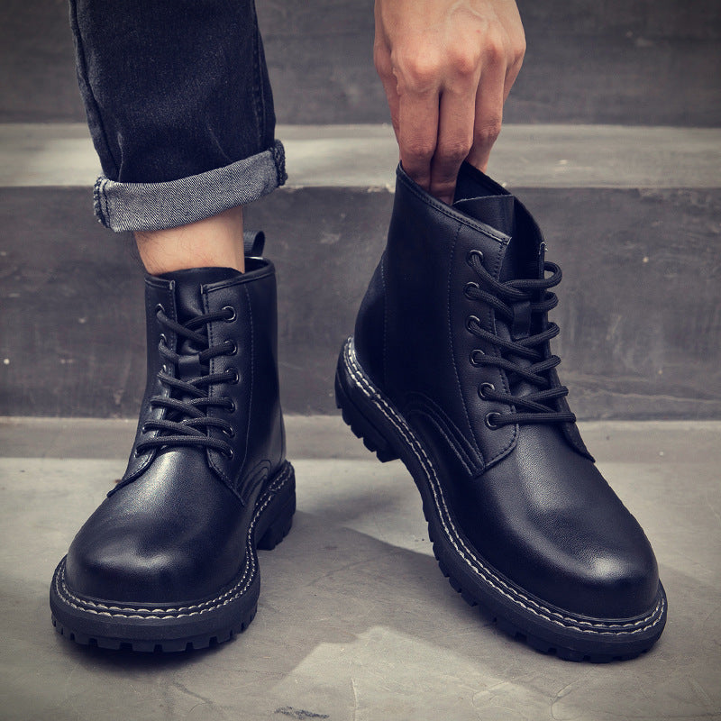 Men's Leather Fashion Martin Boots (In Stock)