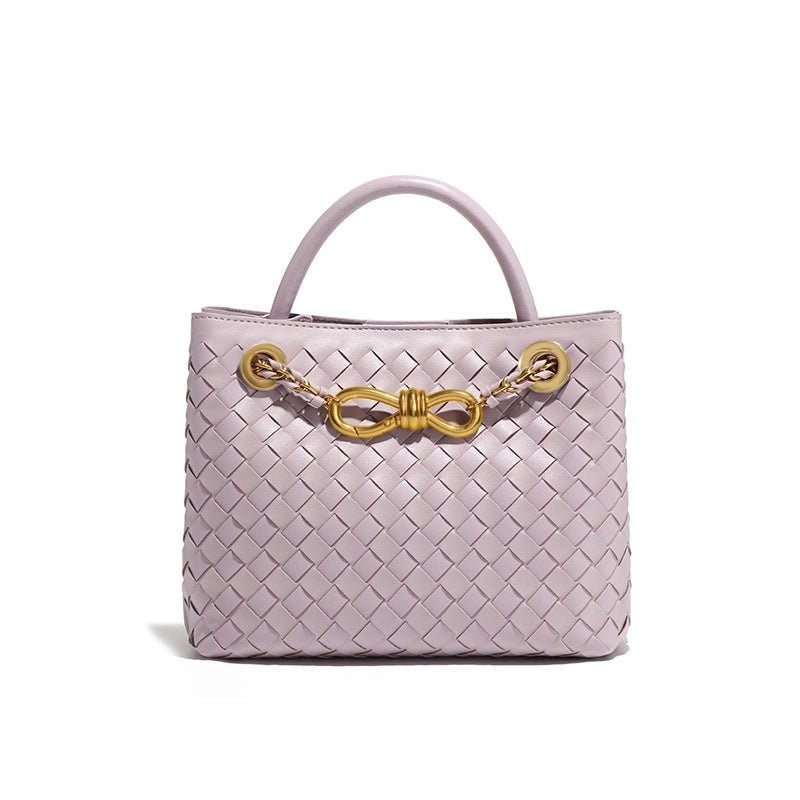 Women's Medium Pu Leather Solid Color Streetwear Square Magnetic Buckle Tote Bag
