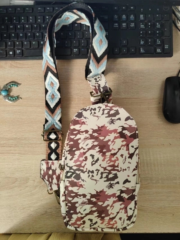 Women's Fashion Color Block Plaid Pu Leather Waist Bags