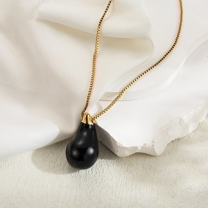 Elegant Minimalist Water Droplets 304 Stainless Steel Plating Stainless Steel Necklaces