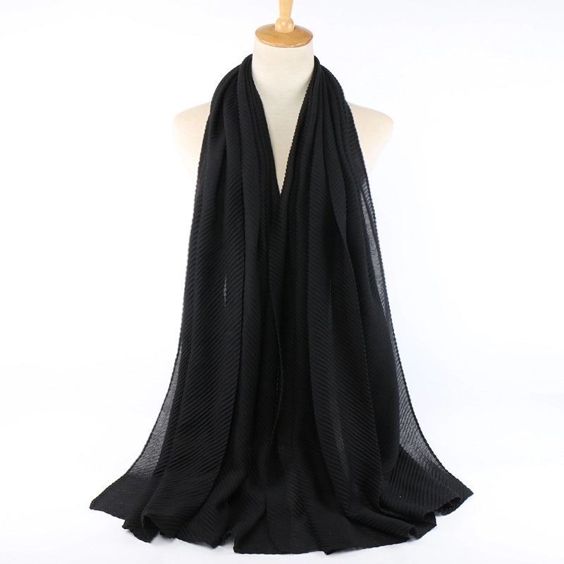 Women's Minimalist Classic Style Solid Color Cotton Scarf