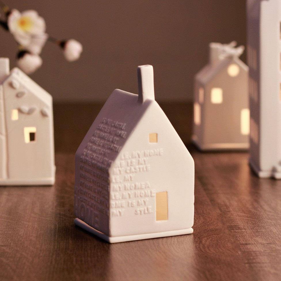 Words Home Tealight Holder & Sculpture Small