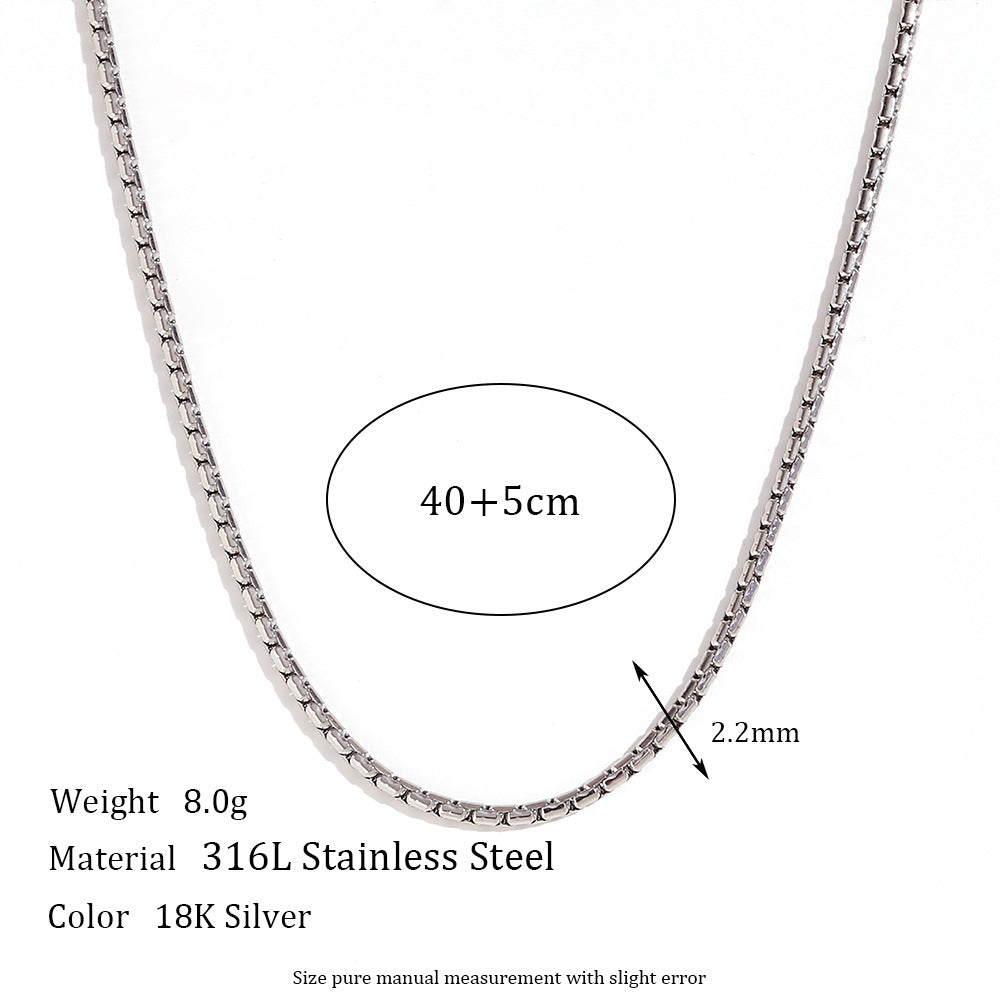 Minimalist Stripe Geometric Stainless Steel Electroplating Necklaces