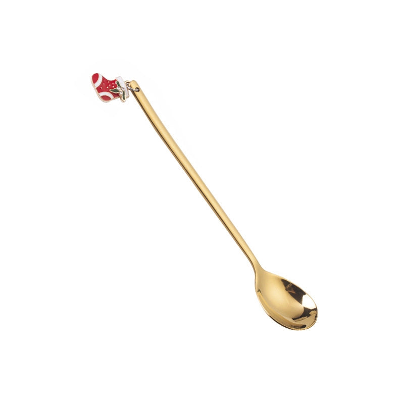 Christmas Cute Solid Color Stainless Steel Spoon 1 Piece 1 Set