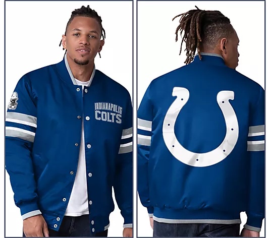 🔥Buy 2 for only $55🎁Buy 2 Get 2 Free🏈NFL Starter Satin Twill Snap Front Jacket