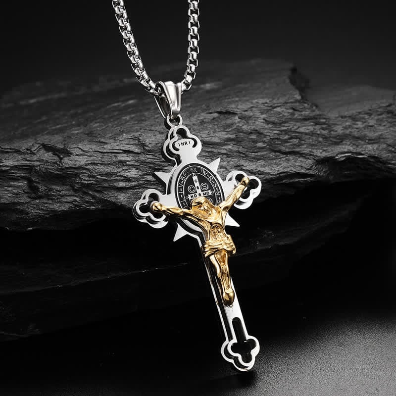 🙏 48% OFF🙏ST.Benedict Protection Cross Power Pendant Necklace