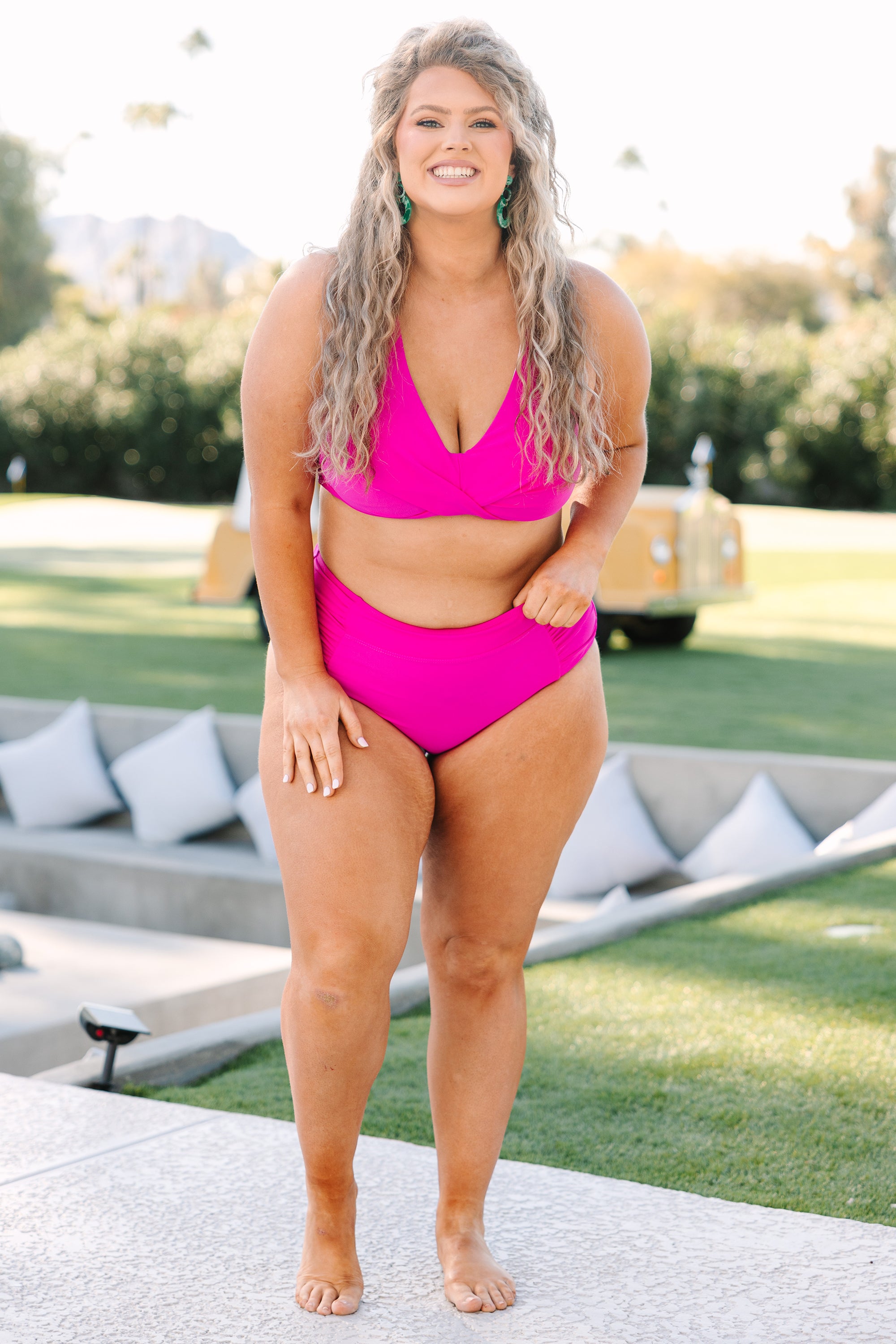 Oceans Of Love Swim Bottom. Neon Pink