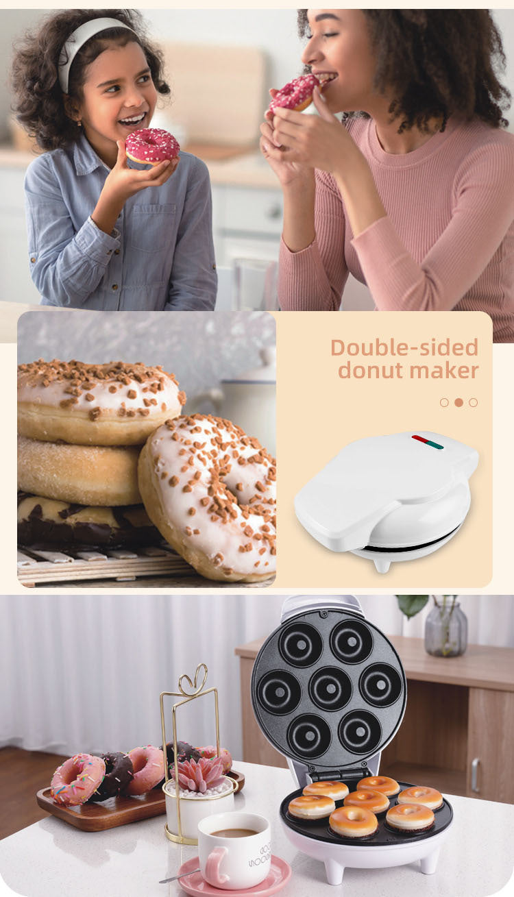 7 Holes Mini Non-Stick Mini Electric Donut Maker Machine