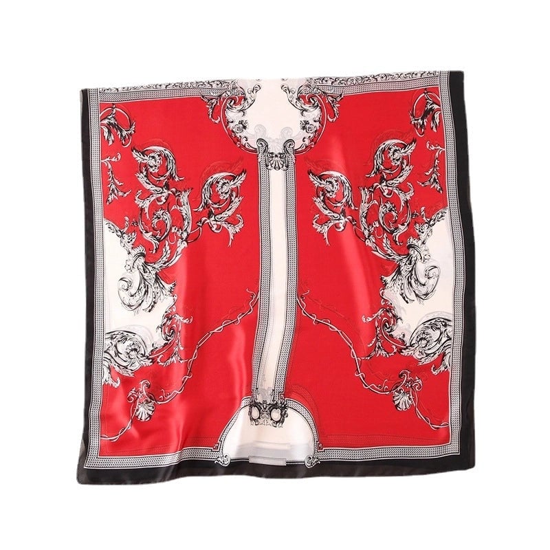 Spring And Autumn New Warm Sunscreen Scarf Women's Silk Long Scarf Fashionable Sweet Printed Thick Scarf