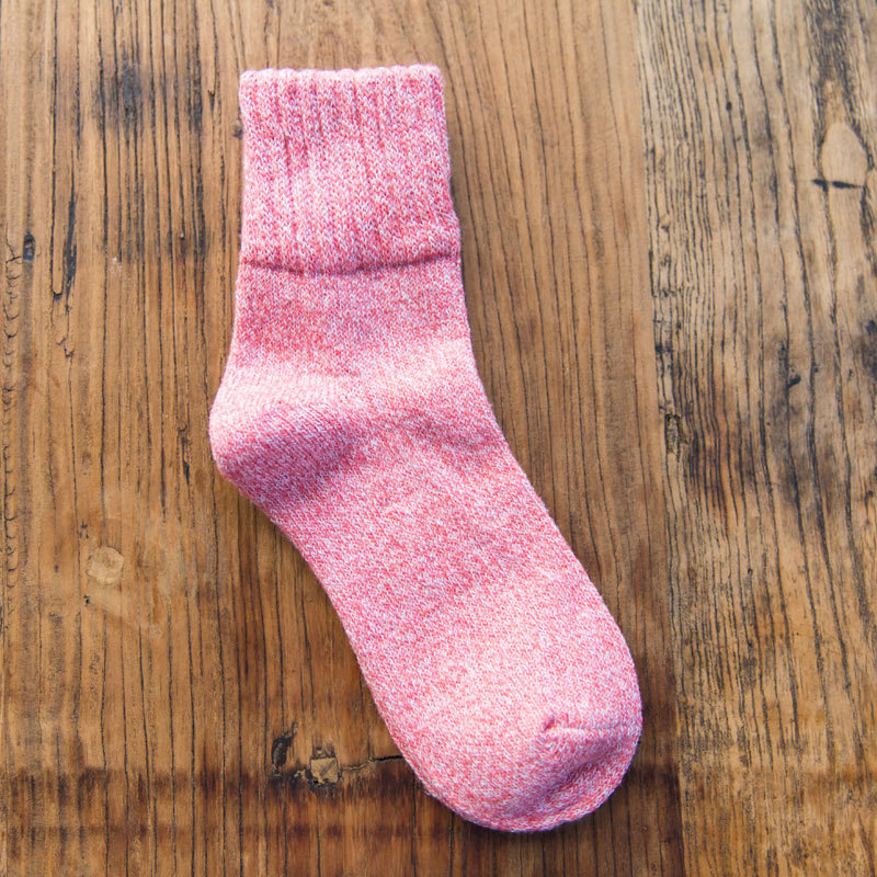 Retro Solid Color Thickened Warm Wool Socks