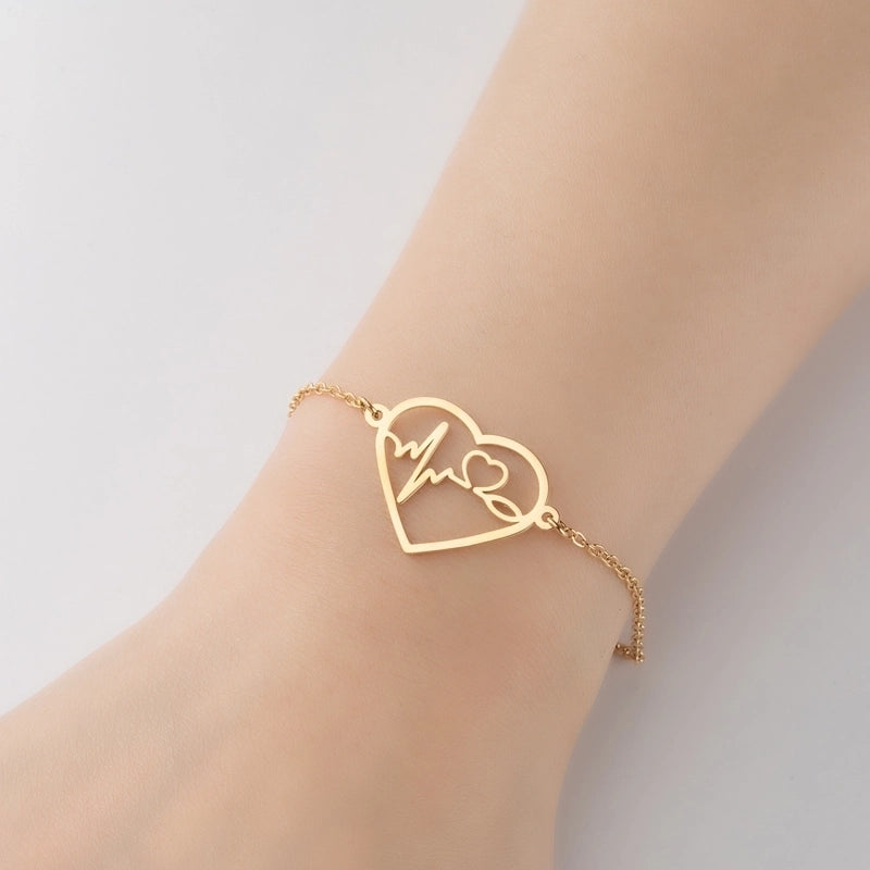 Minimalist Geometric Titanium Steel Bracelets Plating No Inlaid Stainless Steel Bracelets