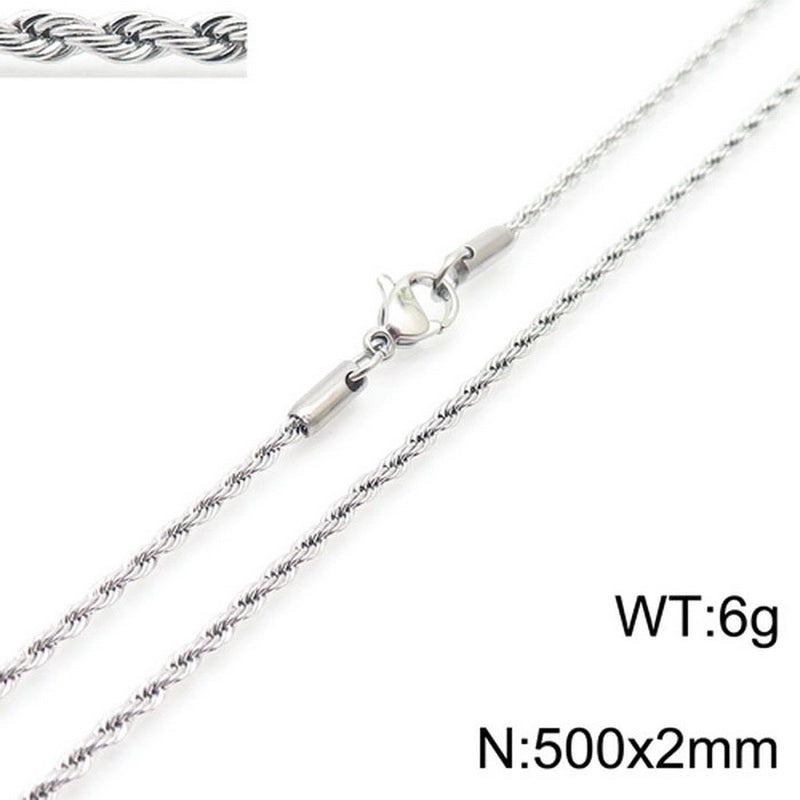 Minimalist Twist 201 Stainless Steel Plating Stainless Steel Necklaces