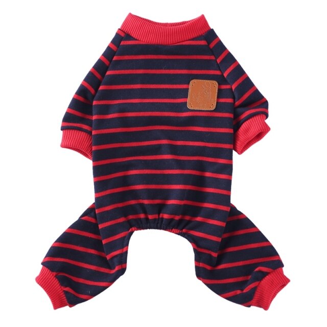 Striped Cotton Dog Clothes