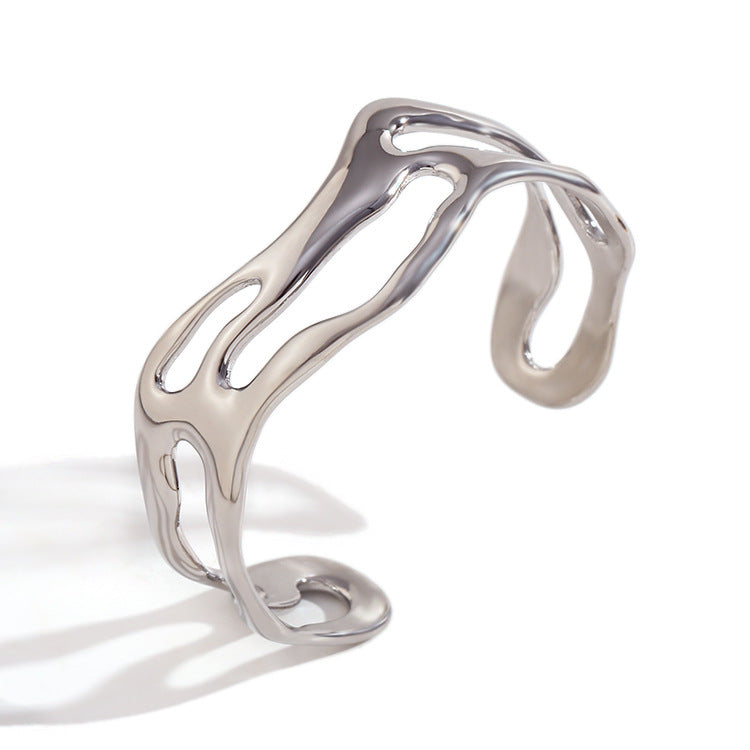 Fashion Circle Stainless Steel Electroplating Bangles