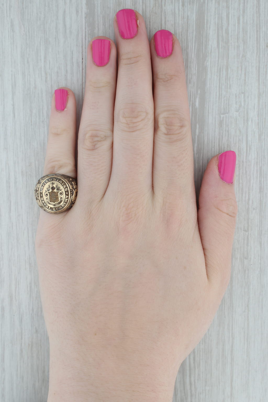 United States Naval Academy 1950 Class Ring 14k Gold Engraved Military USNA