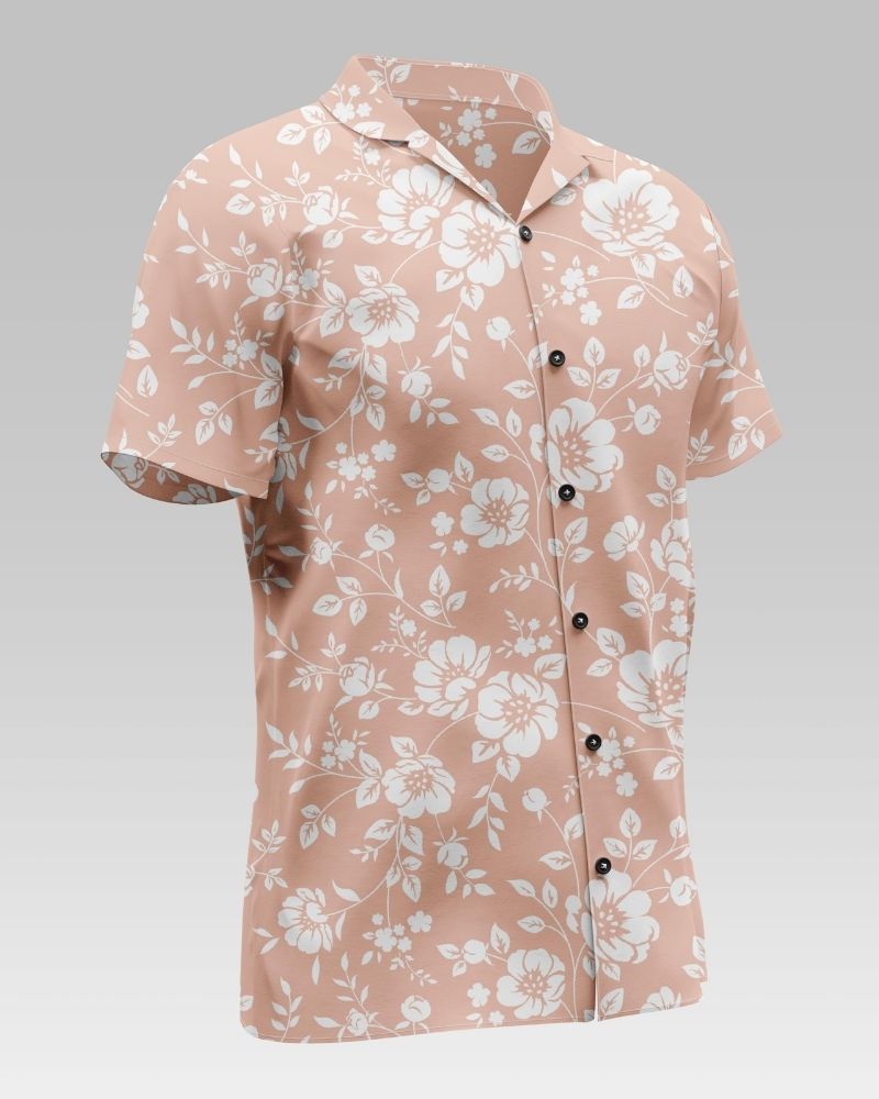 Flower Printed Cotton Shirt