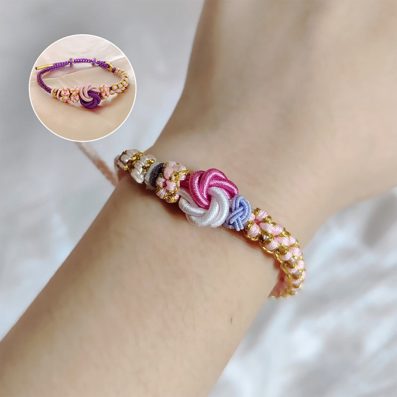 Peach Blossom Knot Braided Bracelet