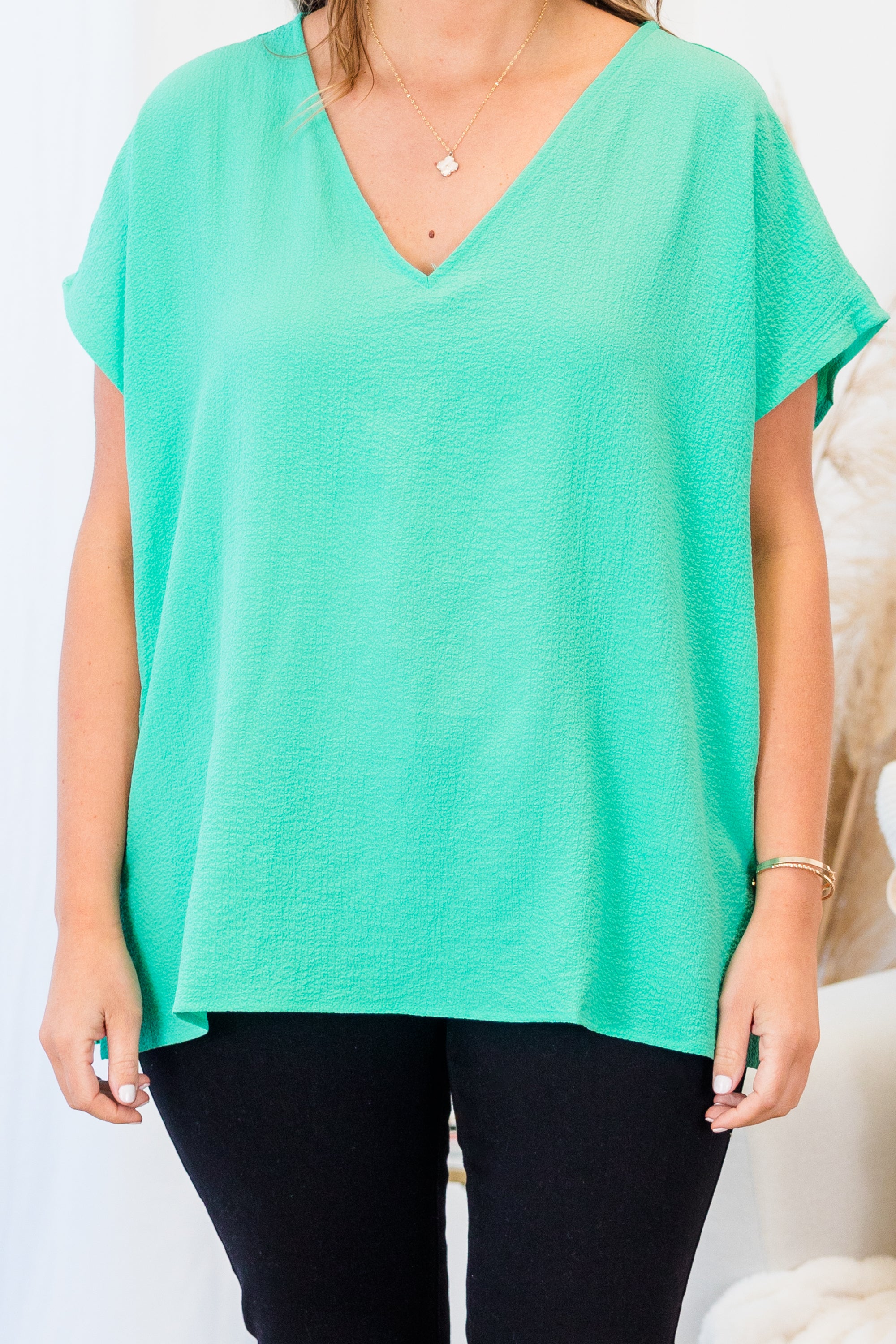 Our Oasis Top. Emerald