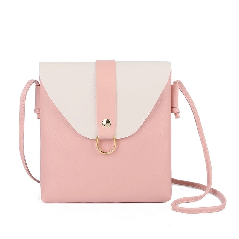 3 Pieces Women's Medium Pu Leather Solid Color Basic Square Flip Cover Crossbody Bag