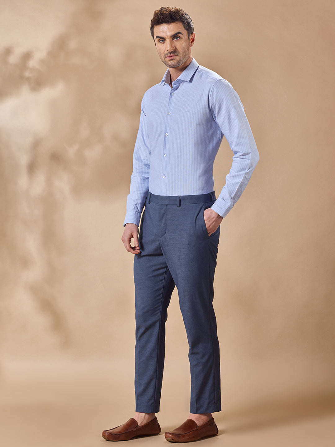 Men Blue Formal Shirt (CIDA)