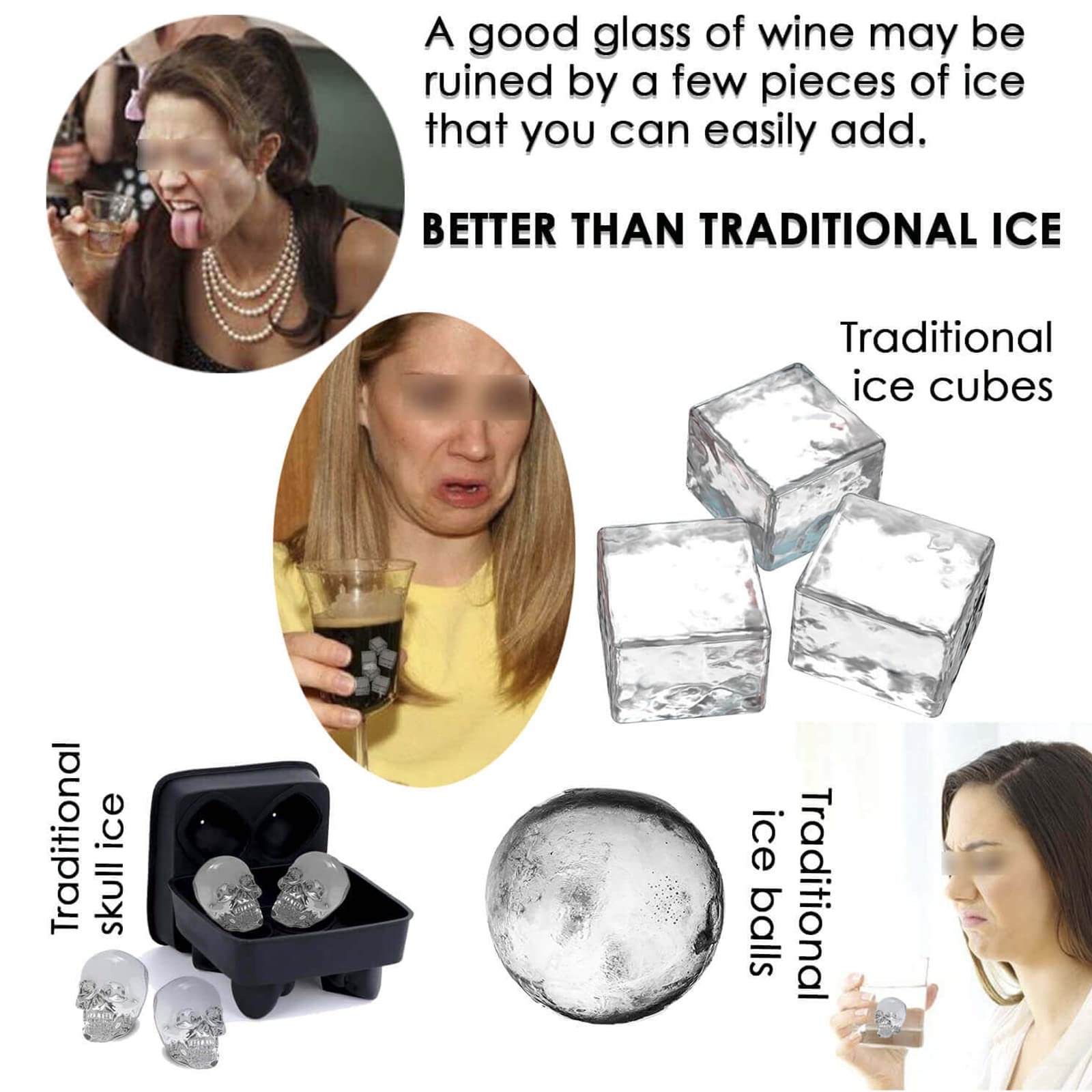 Reusable Square-Shaped Stainless Steel Ice Cubes (6PCS/Set)