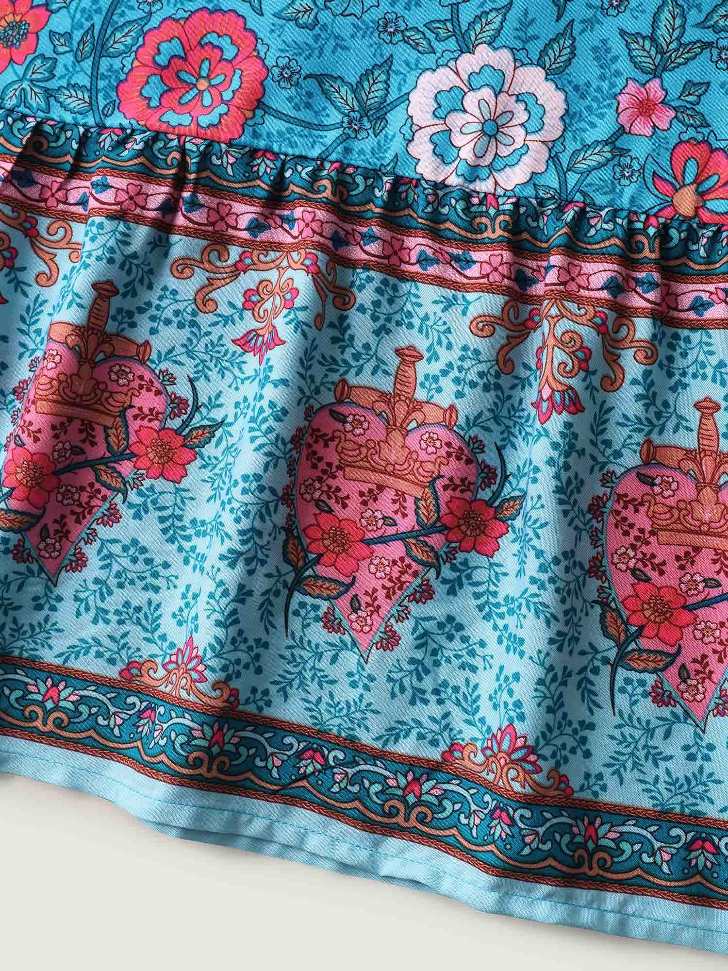 Floral Fun Wide-Waist Maxi Skirt