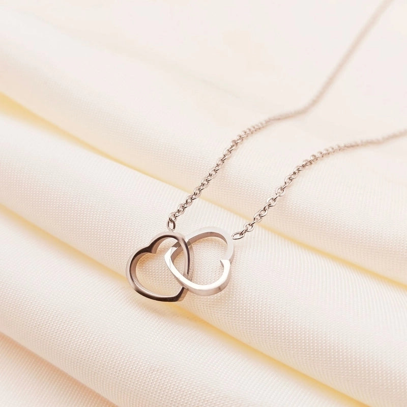 Minimalist Heart Shape Titanium Steel Pendant Necklace