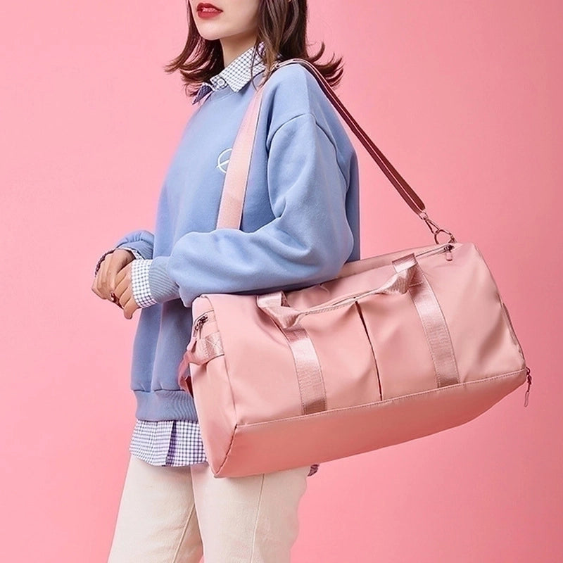 Unisex Fashion Solid Color Nylon Waterproof Travel Bags