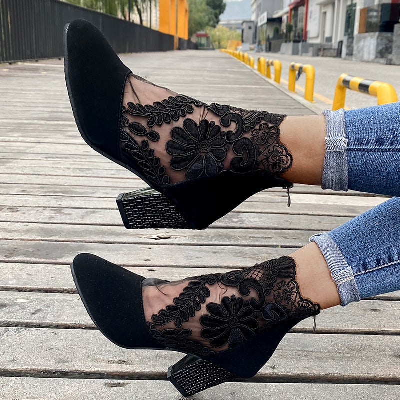 🍃Women's Summer Elegant Lace High Heels