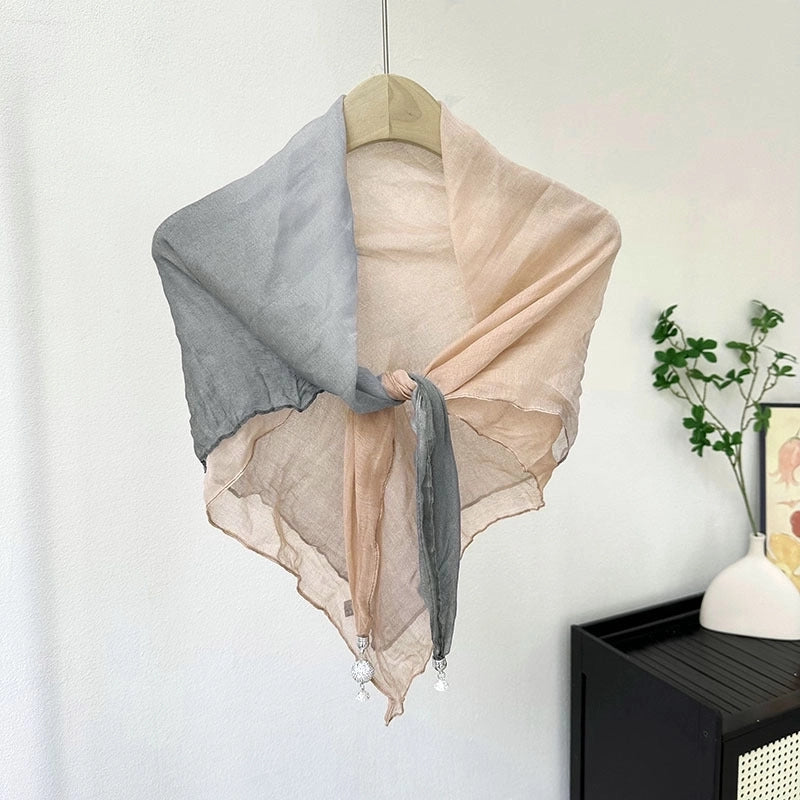 Women's Cute Sweet Color Block Polyester Printing Shawl