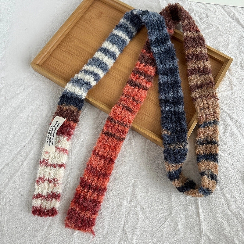Women's Retro Ethnic Style Color Block Imitation Cashmere Scarf