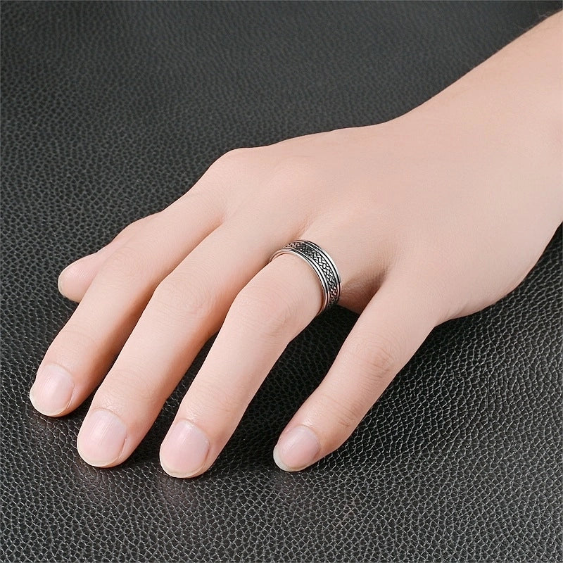 Retro Round Titanium Steel Rings In Bulk