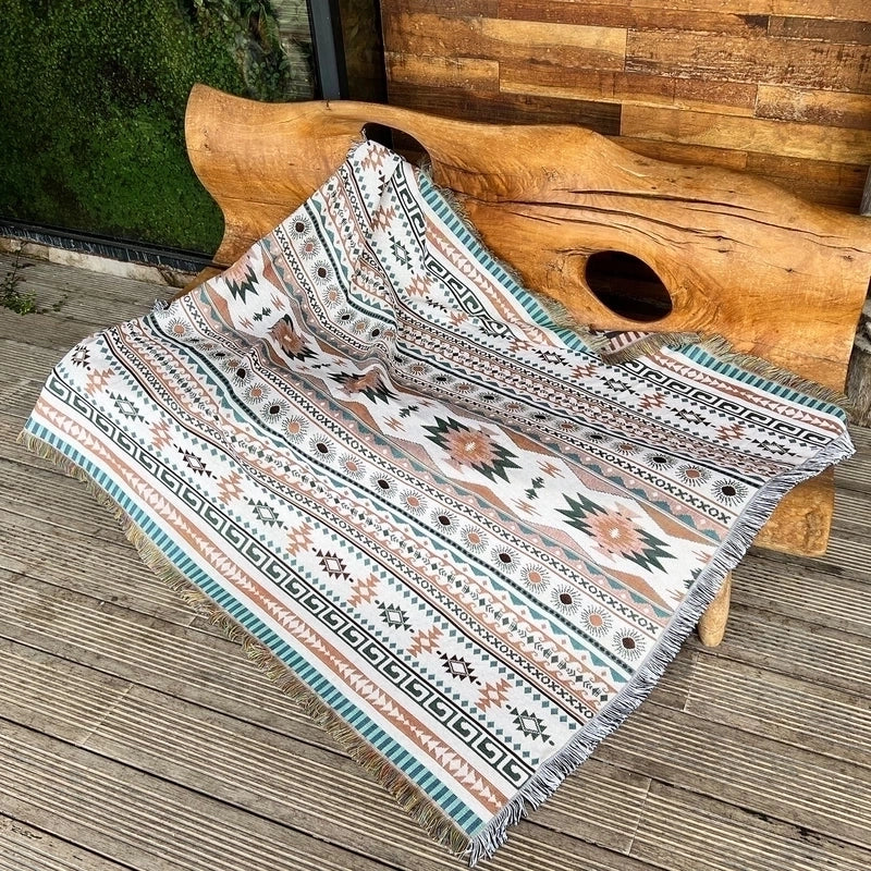 Casual Geometric Cotton Nitrile Blend Carpet Blanket Artificial Decorations
