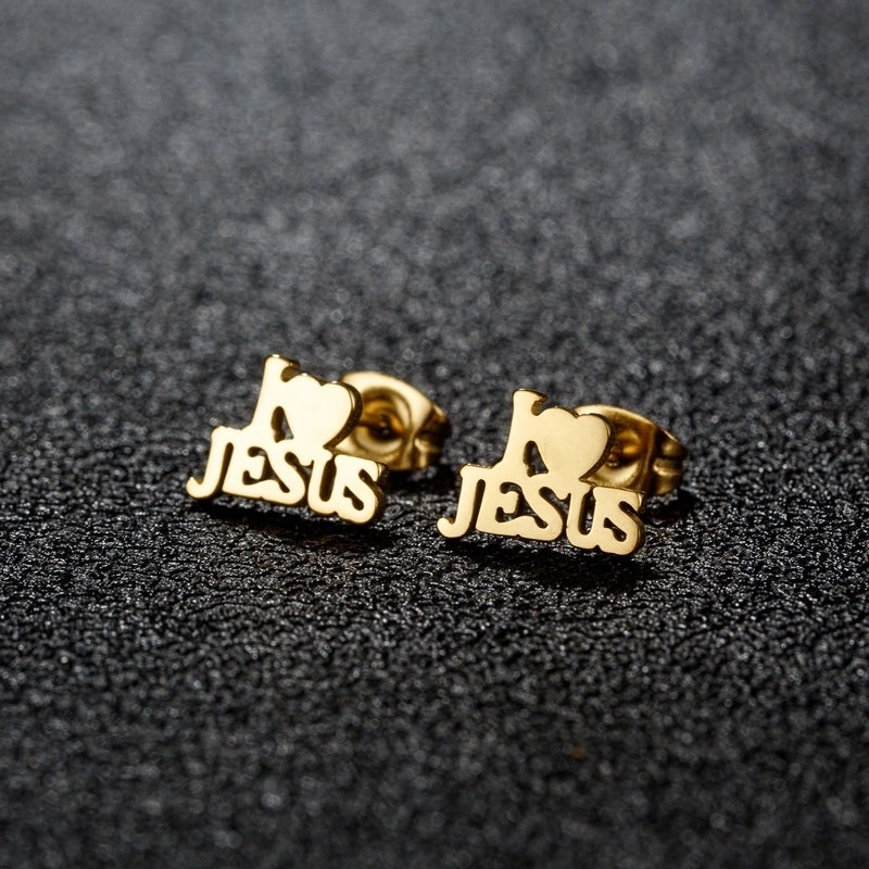 1 Pair Minimalist Classic Style Geometric Polishing Plating 304 Stainless Steel 18K Gold Plated Ear Studs