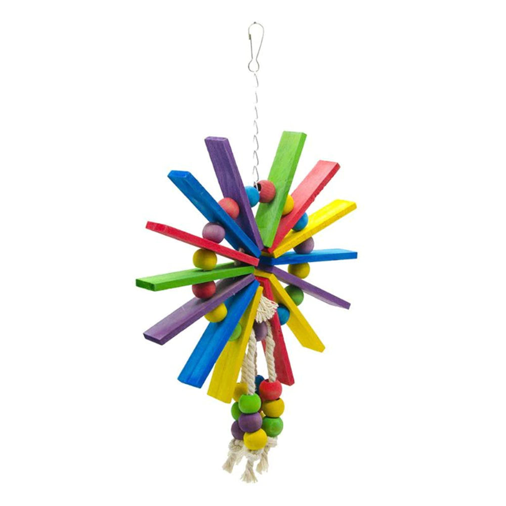 Wheel Rope Shaped Chewing Parrot Toy