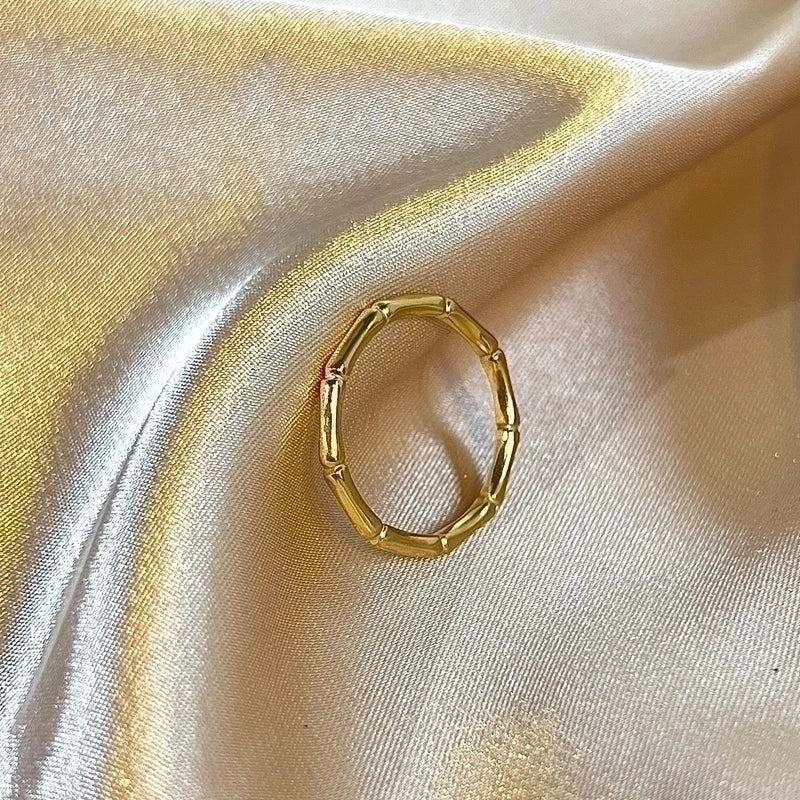 1 Piece Minimalist Heart Shape Bow Knot Titanium Steel Plating Rings