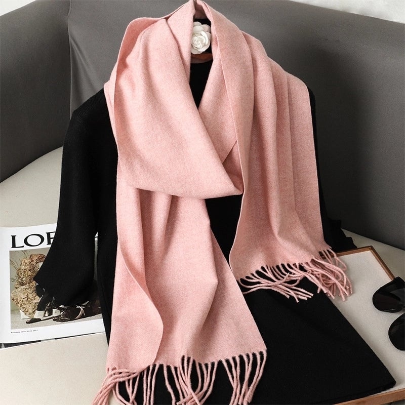Women's Elegant Solid Color Imitation Cashmere Scarf