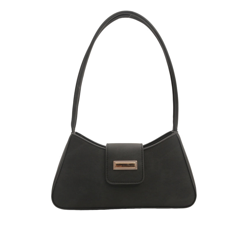 Women's Medium Pu Leather Solid Color Streetwear Zipper Underarm Bag