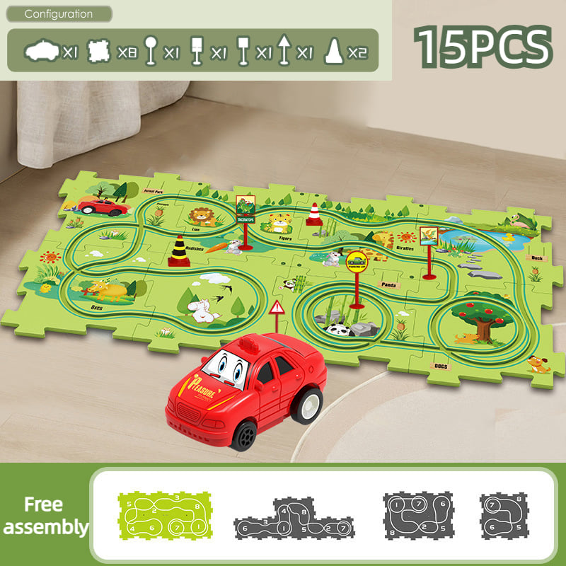 🎅Xmas Hot Sales - 49% OFF🔥Children's Educational Puzzle Track Car Play Set