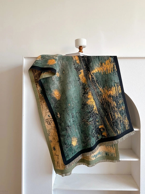 Women's Classic Style Color Block Imitation Cashmere Scarf