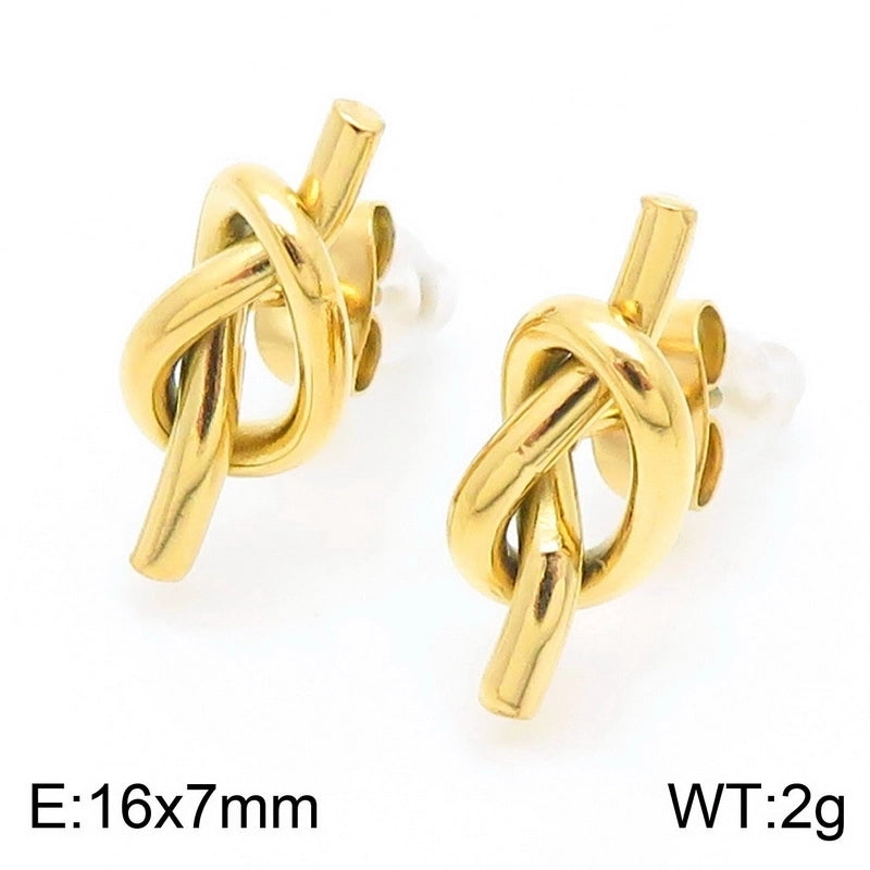 1 Pair Minimalist Circle 304 Stainless Steel 18K Gold Plated Ear Studs