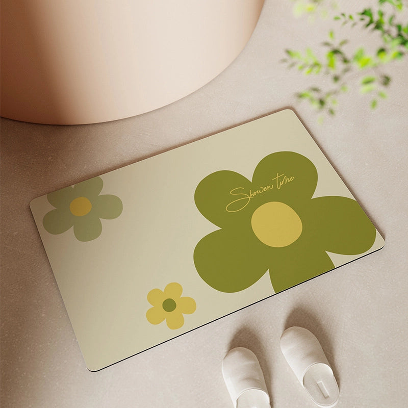 Bathroom Mats Diatom Ooze Absorbent Cushion Bathroom Door Non-Slip Foot Mats Domestic Toilet Door Quick-Drying Carpet