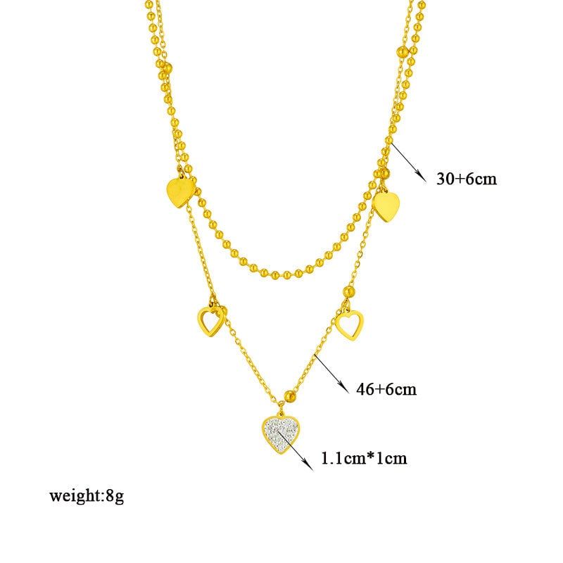 Fashion Moon Star Geometric Titanium Steel Electroplating Necklaces