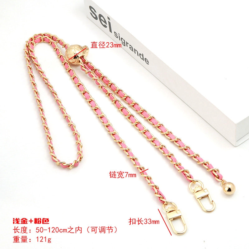 Alloy Solid Color Bag Chain Bag Straps