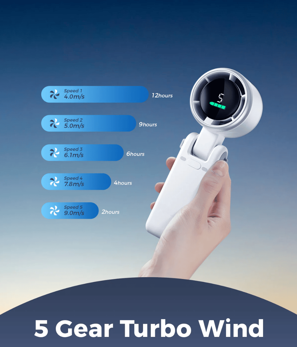 Pocket Breeze 3-in-1 Mini Turbo Fan