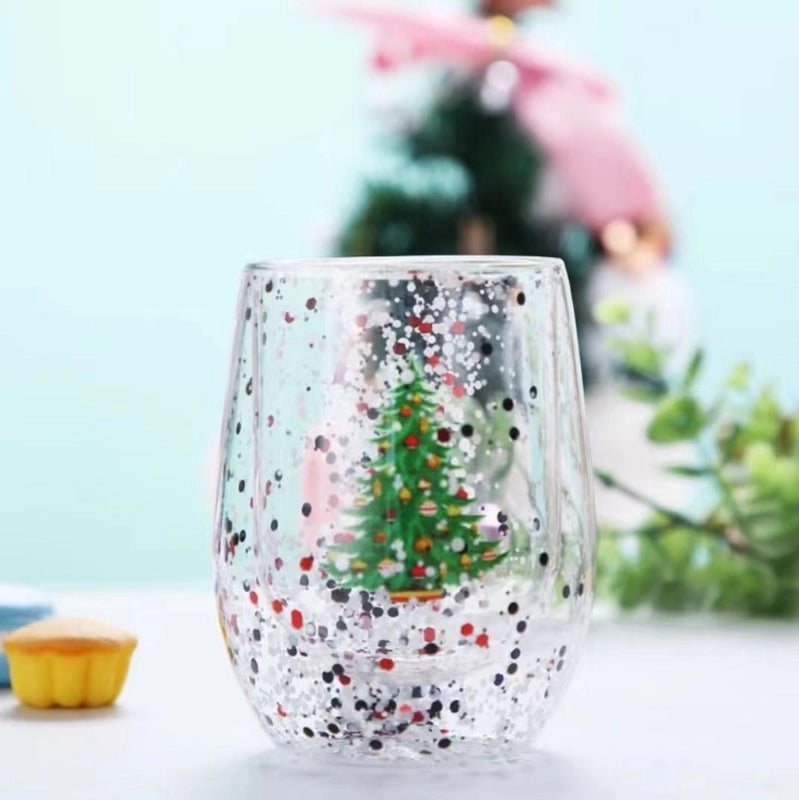 Christmas Casual Vacation Cartoon Borosilicate Glass Water Bottles 1 Piece