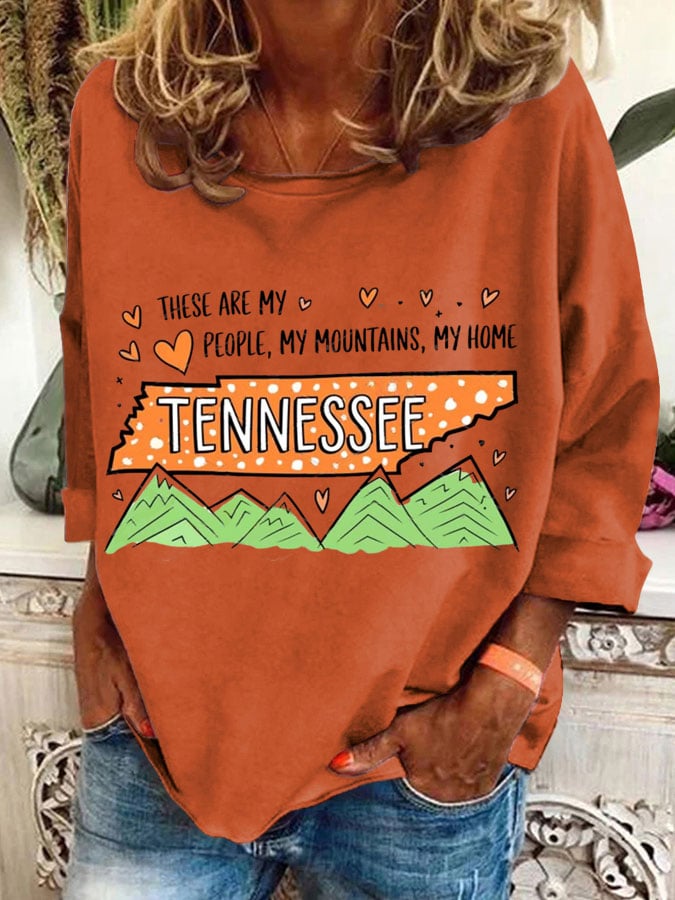 Women's Helen of Tennessee Storm Print Casual Sweatshirt